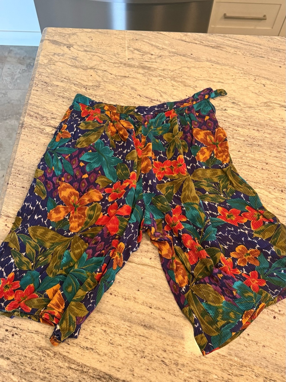 Tropical Floral Women’s Bermuda Shorts in Purple Multicolor